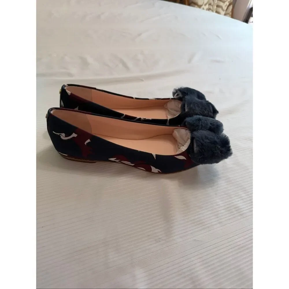 Kate Spade Elen Navy Multi Flats Size 7 New